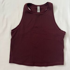 Athleta ribbed bra tank top bra cropped burgundy women’s size XS
